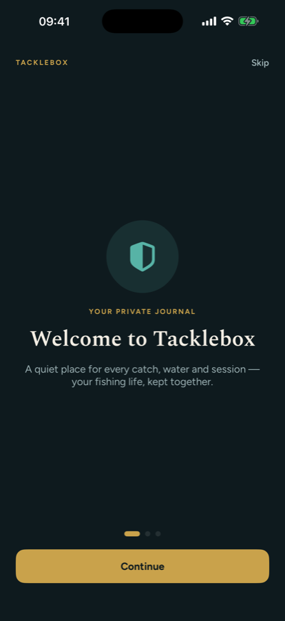 Welcome screen